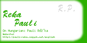 reka pauli business card